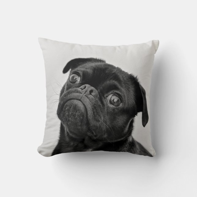 Cojín Decorativo Añadir tu propio perro foto graciosa (Anverso)