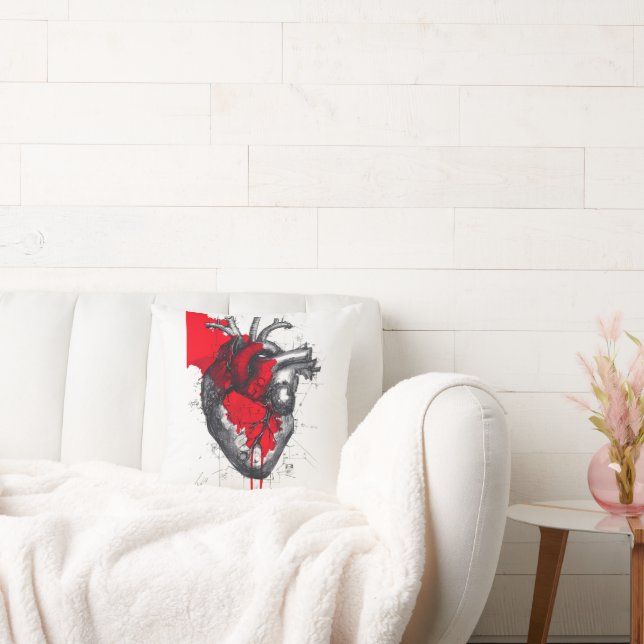 Cojín Decorativo Anatomical Heart Trash Polka Art Pillow (Sofá)