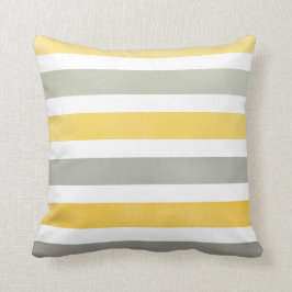 Cojín decorativo ancho amarillo y gris intrépido