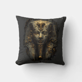 Cojín Decorativo Ancient Malice Egyptian Pharaoh Black Throw Pillow