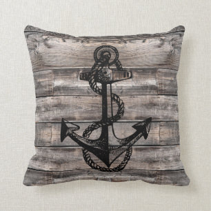 Cojín Decorativo ancla angustiada de WOODEN PLANKS