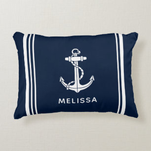 Cojín Decorativo Ancla de Barco Personalizada Náutica