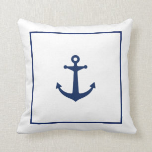Cojín Decorativo Ancla de los azules marinos