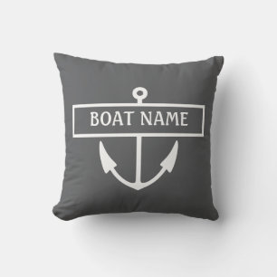 Cojín Decorativo Ancla del nombre del barco