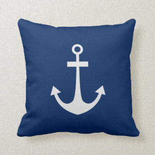 Cojín Decorativo Ancla náutica azul
