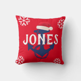 Cojín Decorativo ancla náutica + COPOS DE NIEVE con GORRO de PAPÁ N