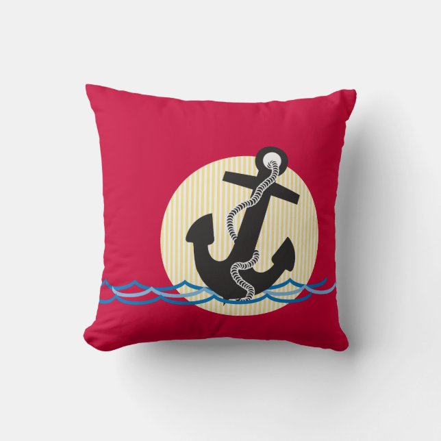 Cojín Decorativo Ancla, Sun y agua (Anverso)