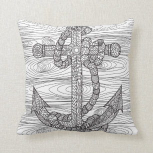 Cojín Decorativo Ancla y cuerda del estilo