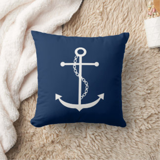 Cojín Decorativo Anclaje azul de la marina