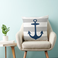 Anclaje azul de la Marina Náutica con franjas gris