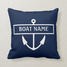 Cojín Decorativo Anclaje de nombre del barco