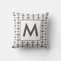 Anclaje náutico blanco y negro personalizado