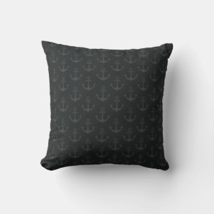 Cojín Decorativo Anclas tonales en negro