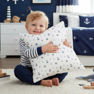Cojín Decorativo Anclas y timones náuticos para niños ID1256