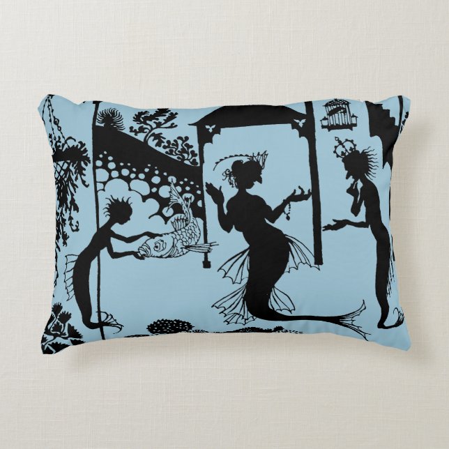 Cojín Decorativo Andersen: Silueta de little mermaid (Anverso)