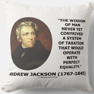 Cojín Decorativo Andrew Jackson Sabiduría Ingenio Tributación Igual
