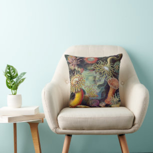 Cojín Decorativo Anémona de mar naturaleza científica océano