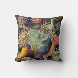 Cojín Decorativo Anémona de mar naturaleza científica océano