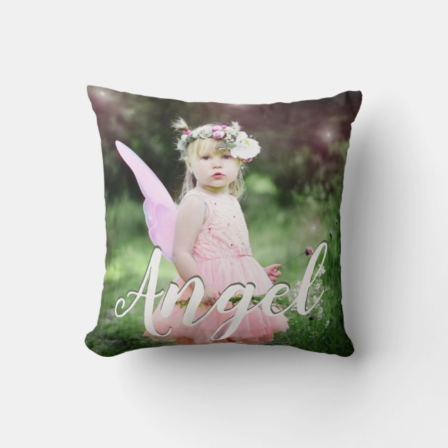 Cojín decorativo Ángel - Agregar tu imagen (Anverso)