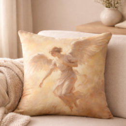 Cojín Decorativo Ángel de acento espiritual elegante para el hogar