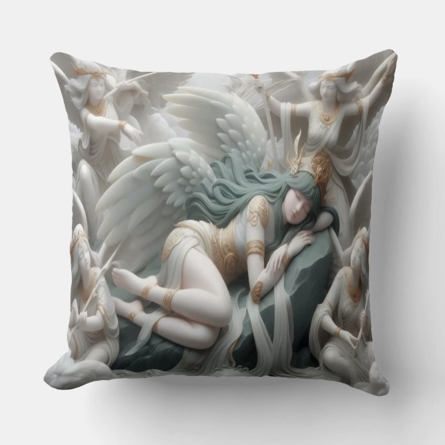 Cojín decorativo Ángel de Descanso (Anverso)