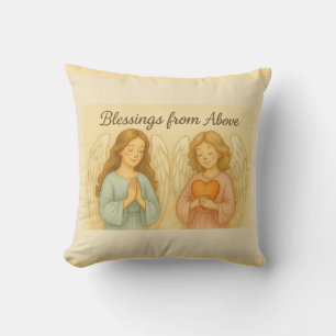 Cojín Decorativo Ángel de la guarda en la cama