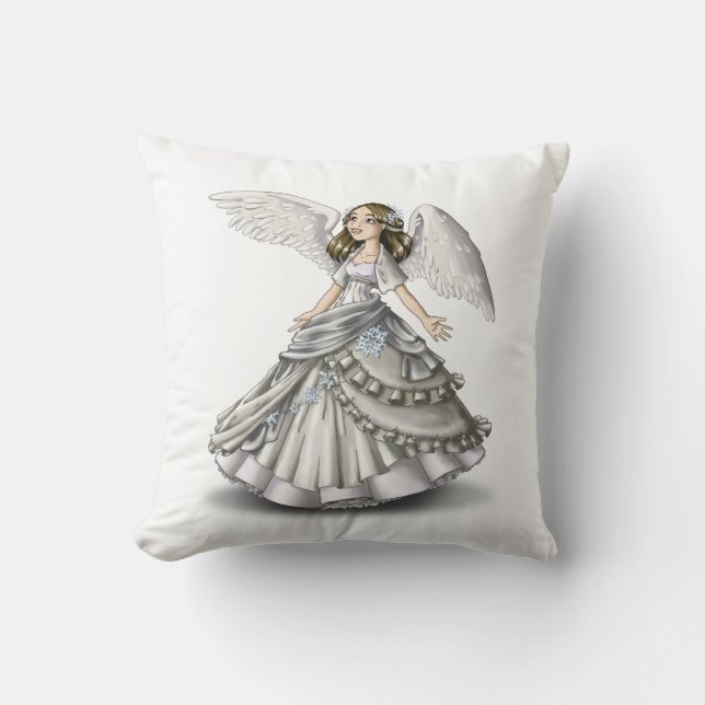 Cojín Decorativo Ángel de la nieve (Anverso)