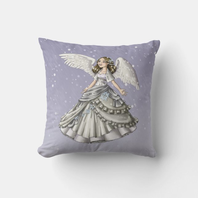Cojín Decorativo Ángel de la nieve (Anverso)