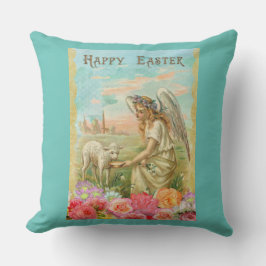 Cojín Decorativo ángel de Pascua feliz