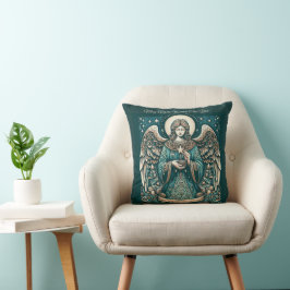 Cojín Decorativo Ángel Dorado de la Paz