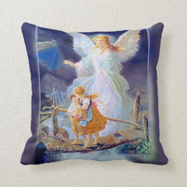 Cojín Decorativo Ángel, niños y puente de guarda