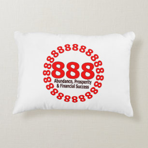 Cojín Decorativo Ángel número 888 - Abundancia y armonía