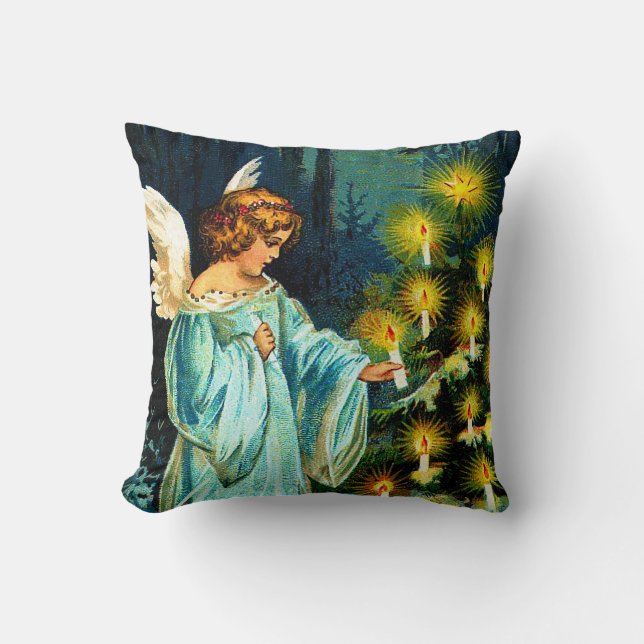 Cojín Decorativo Ángel que adorna el árbol de navidad (Anverso)