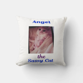Cojín Decorativo Angel the Sassy Cat Pillow