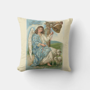 Cojín Decorativo Ángel victoriano y langostas Reversibles en Pascua