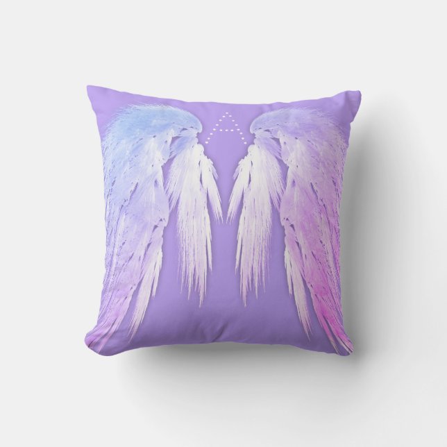Cojín Decorativo ANGEL WINGS Fairy Purple Monograma (Anverso)