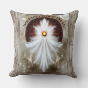 Cojín Decorativo Angel Wings Snowflake Feliz Navidad