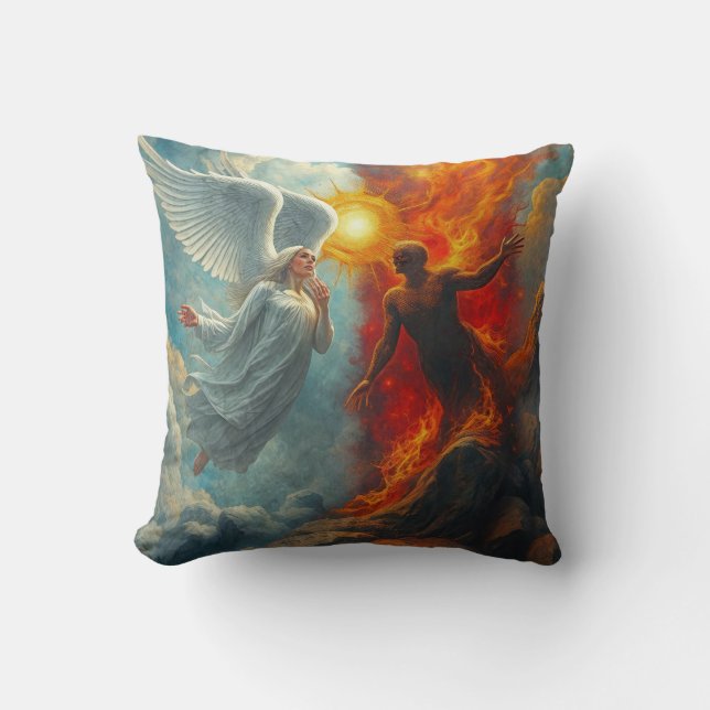 COJÍN DECORATIVO ÁNGEL Y DIABLO (Anverso)