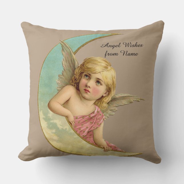Cojín Decorativo ANGELS - regalo de ángel personalizado (Anverso)
