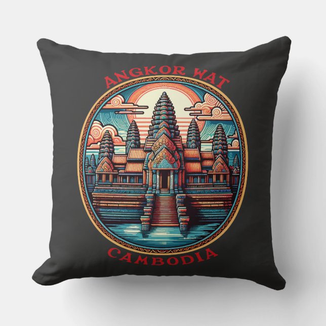 Cojín Decorativo Angkor Wat, Camboya (Anverso)