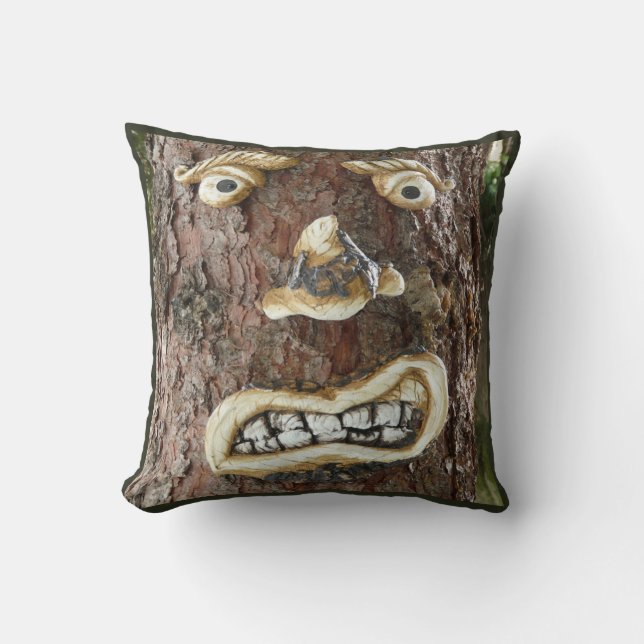 Cojín Decorativo Angry Face Tree (Anverso)