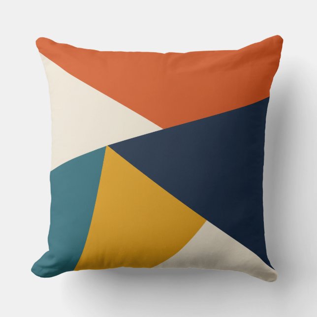 Cojín Decorativo Angular Balance Navy Gold Teal (Anverso)