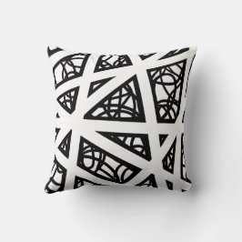 Cojín Decorativo Ángulos en negro y blanco