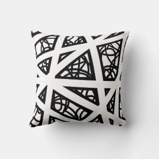 Cojín Decorativo Ángulos en negro y blanco