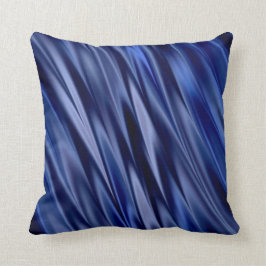 Cojín Decorativo Añil y rayas azules violetas del estilo del satén