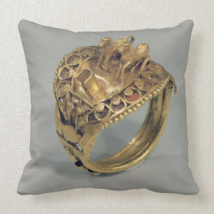 Cojín Decorativo Anillo del caballo (oro y cornalina)
