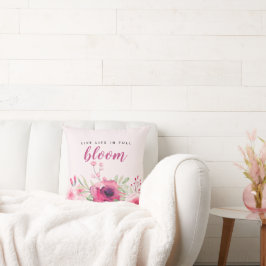 Cojín Decorativo Animación De La Vida En Vivo En Floral De Bloom Co