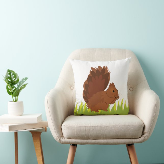 Cojín Decorativo Animal de ardilla lindo  (Silla)