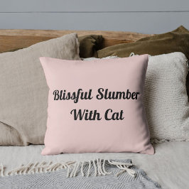 Cojín Decorativo Animal de Estimación Gato Frase Divertida Personal