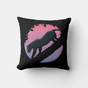 Cojín Decorativo Animal de la jungla de la pantera negra